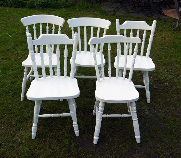 Custom Listing for Susan Hand painted vintage dining chairs