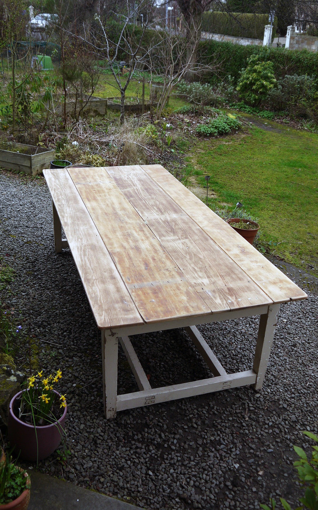 vintage farmhouse refectory dining table 