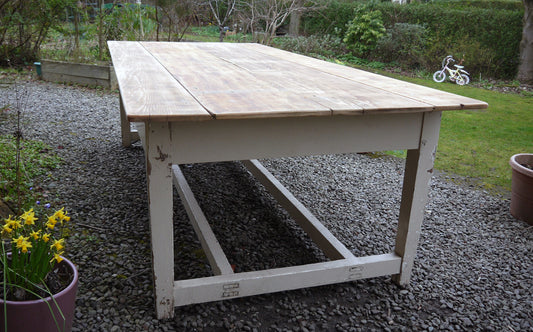 vintage farmhouse refectory dining table 