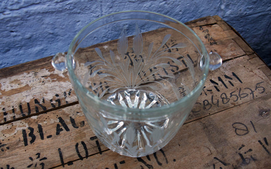 Vintage glass ice bucket