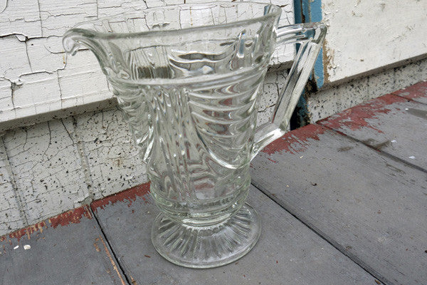 vintage 1950's glass jug pitcher from  Emily Rose Vintage