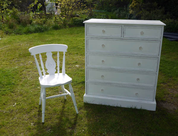 Custom listing for helen hand painted bedroom furniture in Miss Mustard Seed Milk Paint Ironstone