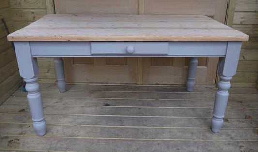 Custom Listing For Lynne Refurbished farmhouse dining table in Miss Mustard Seed Milk Paint with 2 vintage chairs by Emily Rose Vintage